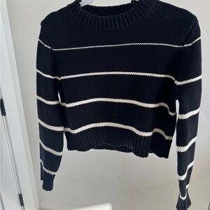 Z Supply Black and White Striped Sweater